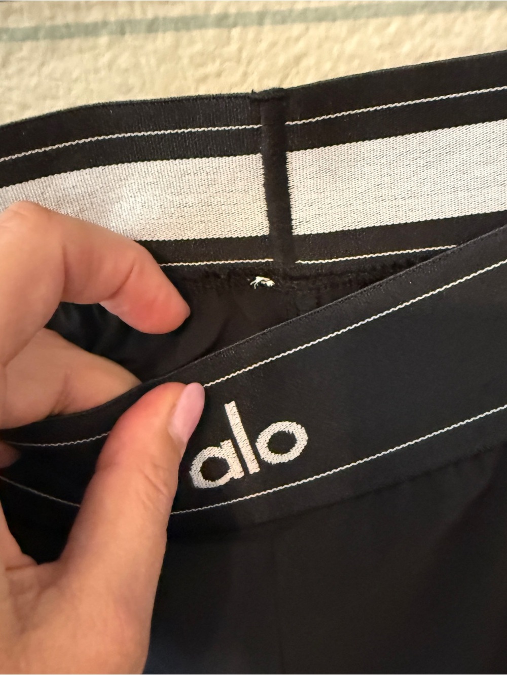 ALO Suit Up Trouser Pants (Long)-Black-Size Large Long - Picture 8 of 10